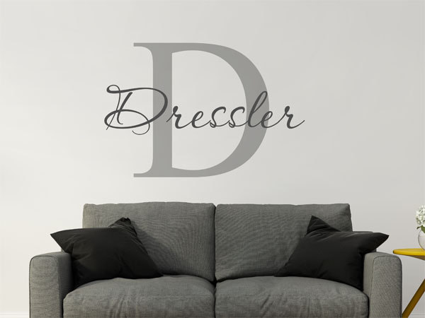 Wandtattoo Dressler Nachname