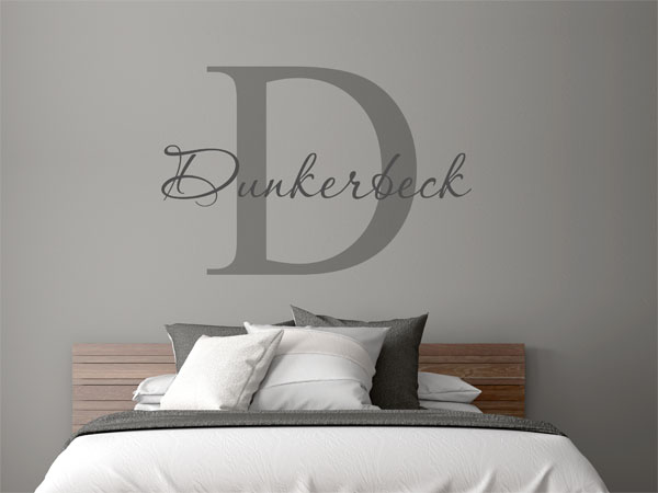Wandtattoo Dunkerbeck Nachname