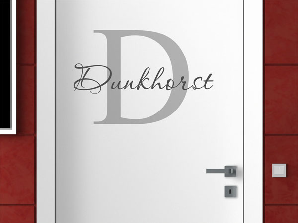 Wandtattoo Dunkhorst Nachname