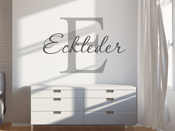 Wandtattoo Eckleder Nachname