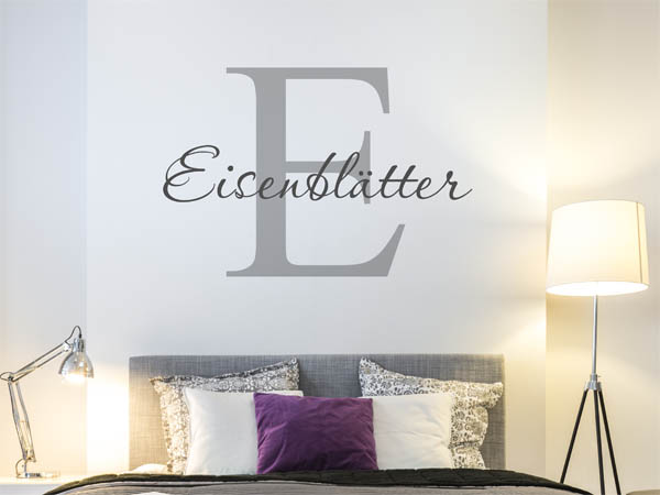 Wandtattoo Eisenblätter Nachname