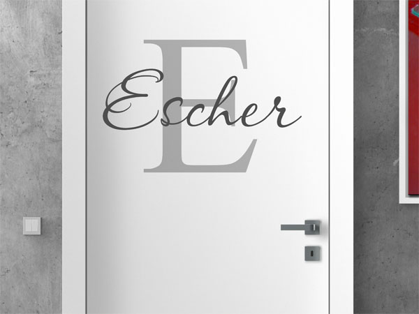 Wandtattoo Escher Nachname