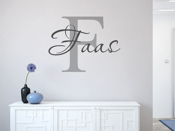 Wandtattoo Faas Nachname