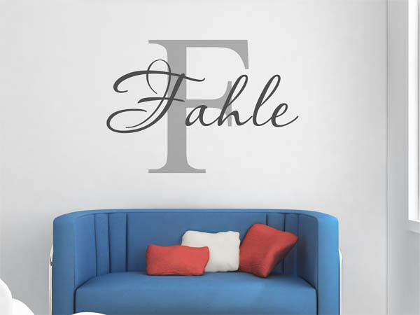 Wandtattoo Fahle Nachname