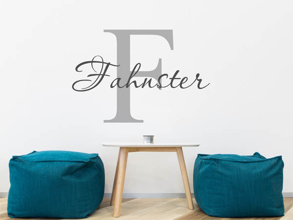 Wandtattoo Fahnster Nachname