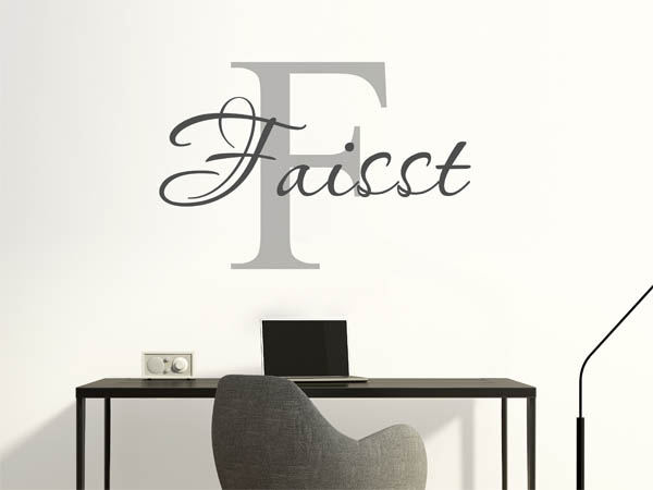 Wandtattoo Faisst Nachname