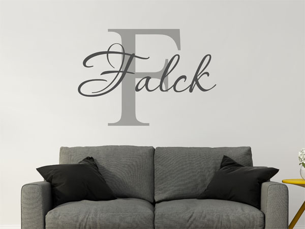 Wandtattoo Falck Nachname