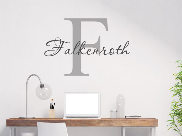 Wandtattoo Falkenroth Nachname