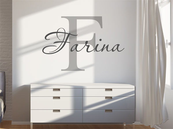 Wandtattoo Farina Nachname