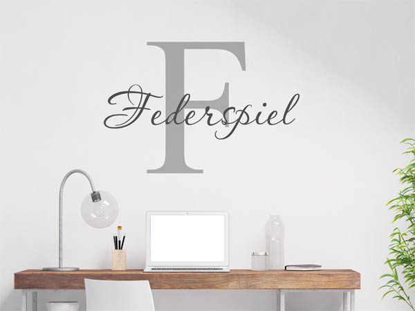 Wandtattoo Federspiel Nachname