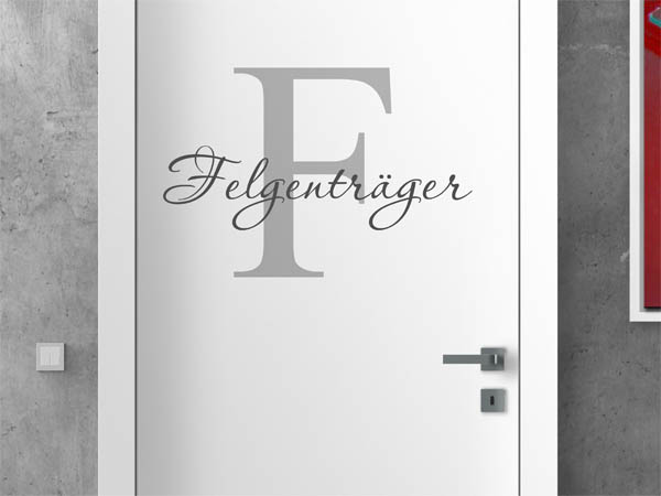 Wandtattoo Felgenträger Nachname
