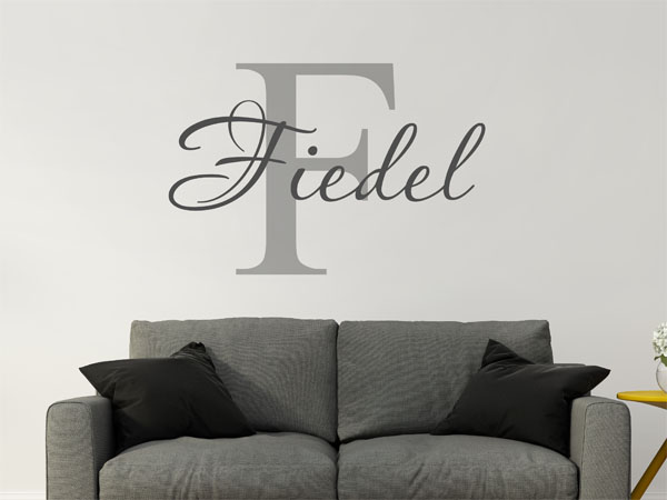 Wandtattoo Fiedel Nachname