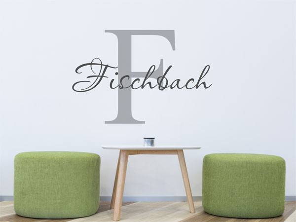 Wandtattoo Fischbach Nachname