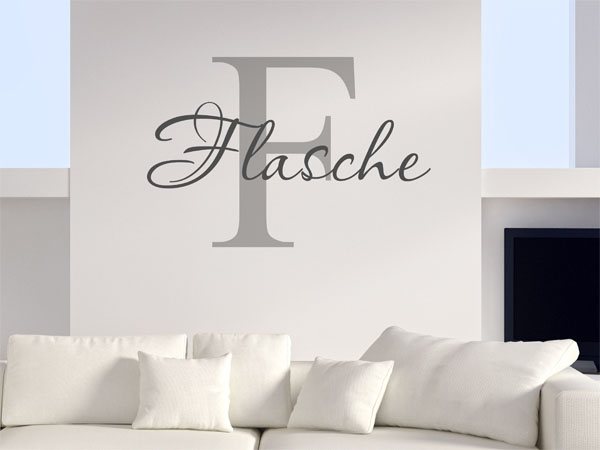 Wandtattoo Flasche Nachname