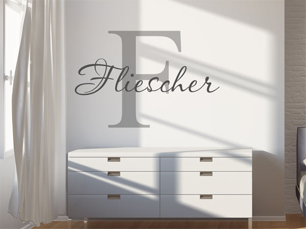 Wandtattoo Fliescher Nachname