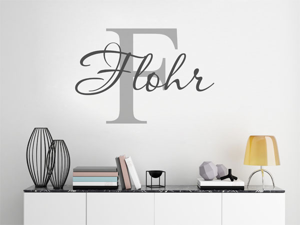 Wandtattoo Flohr Nachname