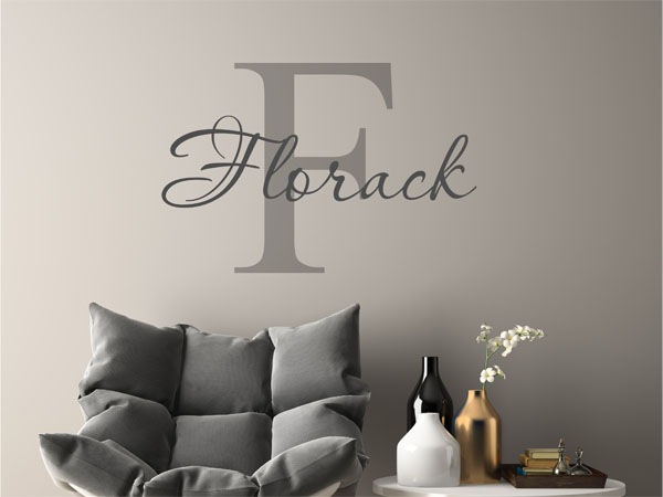 Wandtattoo Florack Nachname