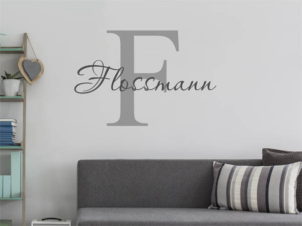 Wandtattoo Flossmann Nachname