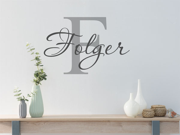 Wandtattoo Folger Nachname