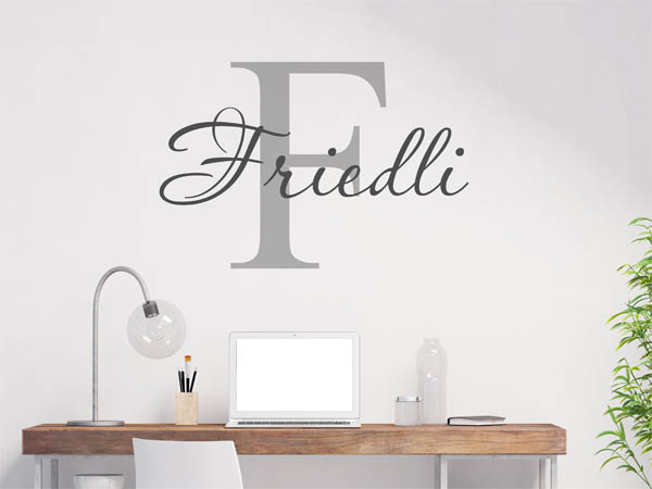 Wandtattoo Friedli Nachname