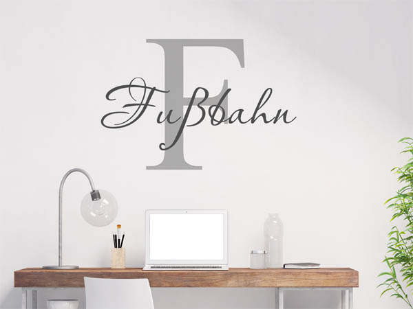 Wandtattoo Fußbahn Nachname
