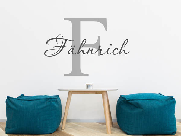 Wandtattoo Fähnrich Nachname