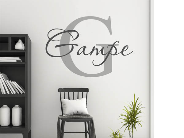 Wandtattoo Gampe Nachname