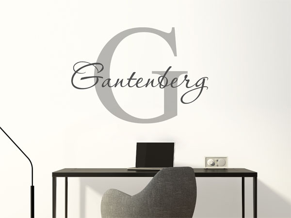 Wandtattoo Gantenberg Nachname