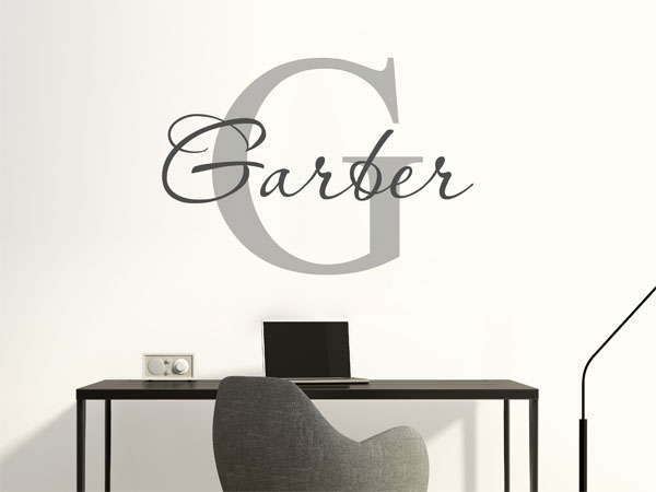 Wandtattoo Garber Nachname