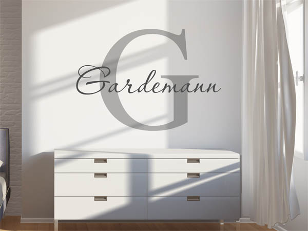 Wandtattoo Gardemann Nachname