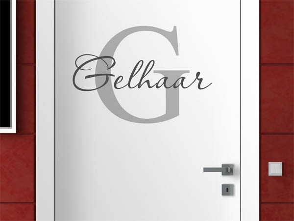 Wandtattoo Gelhaar Nachname