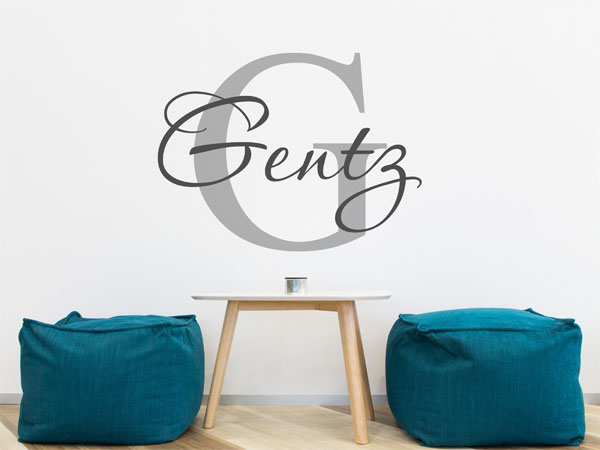Wandtattoo Gentz Nachname
