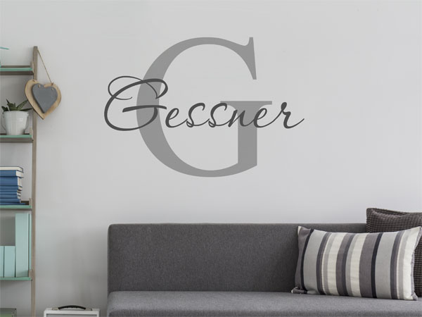 Wandtattoo Gessner Nachname