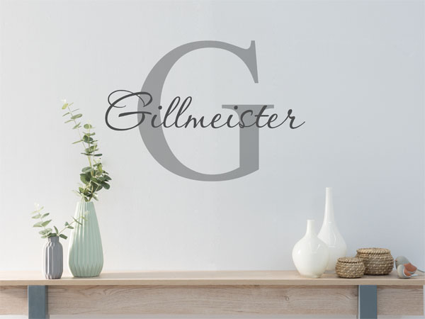 Wandtattoo Gillmeister Nachname