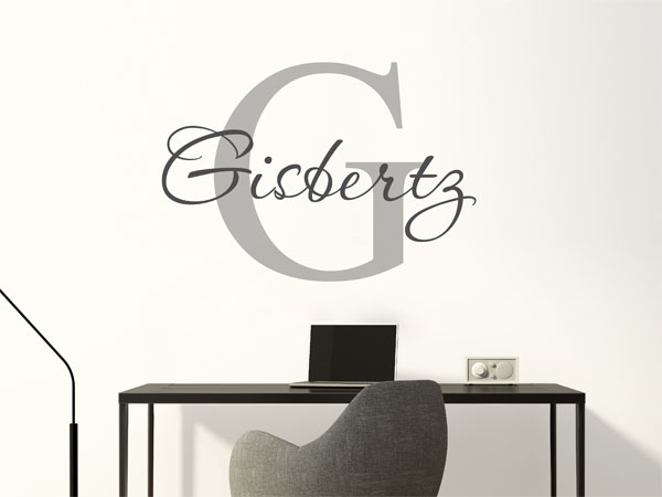 Wandtattoo Gisbertz Nachname