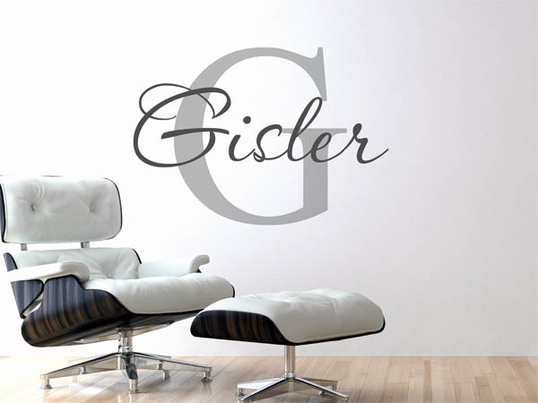 Wandtattoo Gisler Nachname