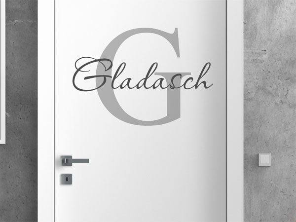 Wandtattoo Gladasch Nachname