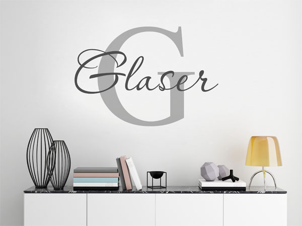 Wandtattoo Glaser Nachname