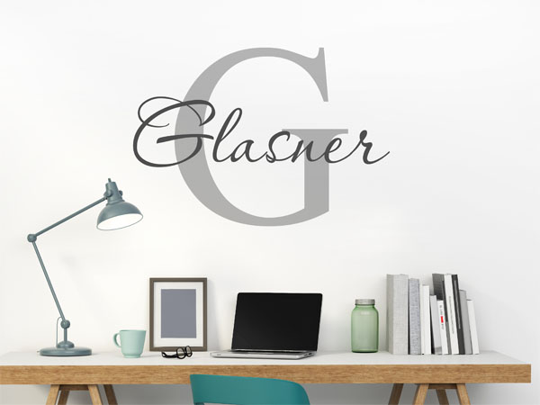 Wandtattoo Glasner Nachname