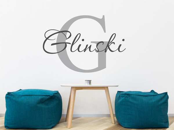 Wandtattoo Glinski Nachname