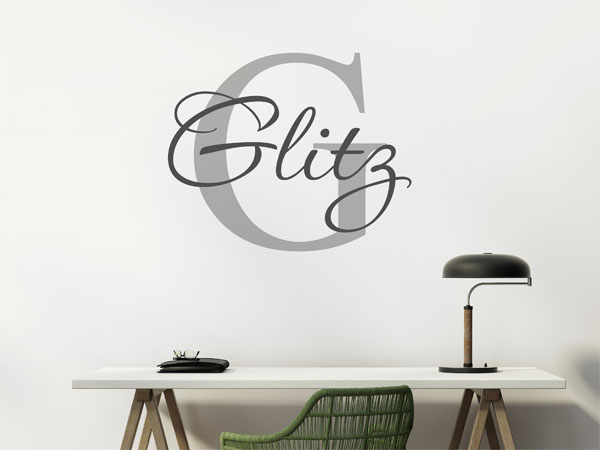 Wandtattoo Glitz Nachname