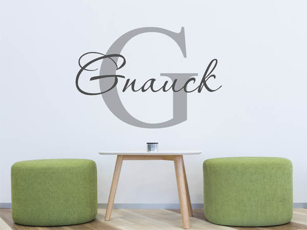 Wandtattoo Gnauck Nachname
