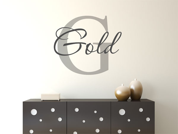Wandtattoo Gold Nachname
