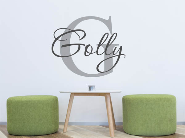 Wandtattoo Golly Nachname