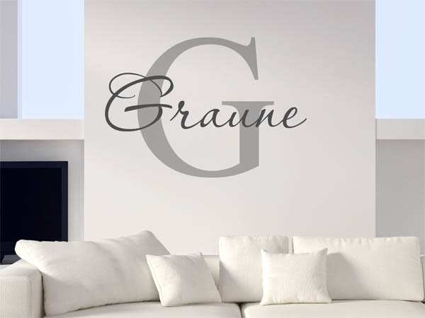 Wandtattoo Graune Nachname