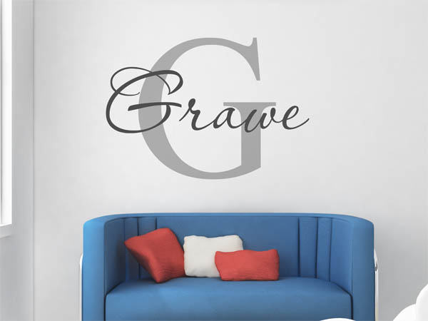 Wandtattoo Grawe Nachname