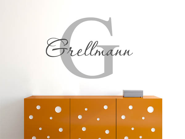Wandtattoo Grellmann Nachname