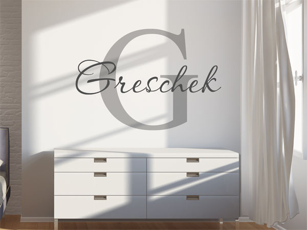 Wandtattoo Greschek Nachname