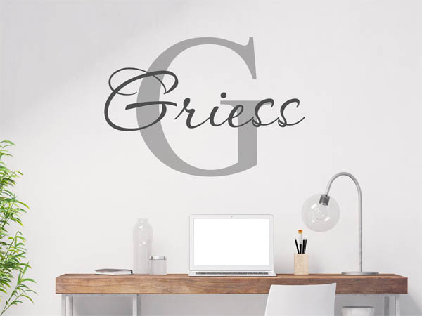 Wandtattoo Griess Nachname