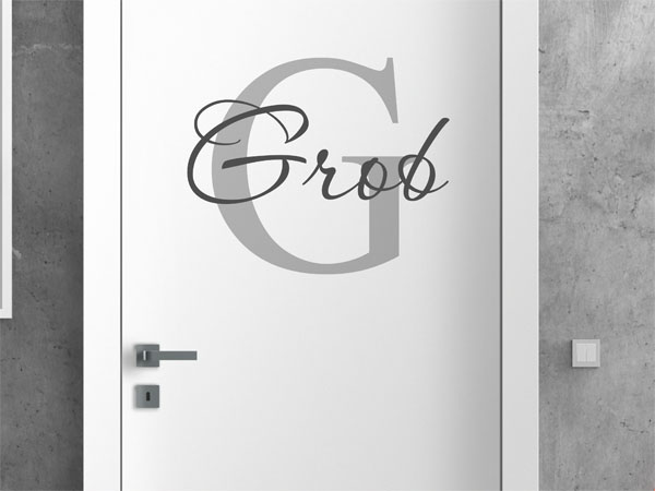 Wandtattoo Grob Nachname